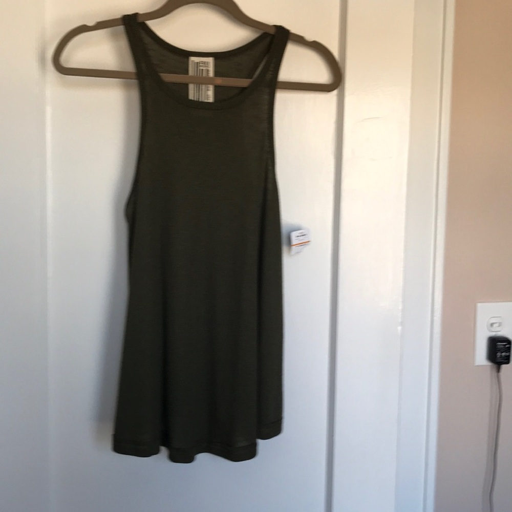 Free People Dark olive tank